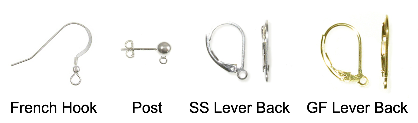 Sterling Silver and Gold Earring Option Styles