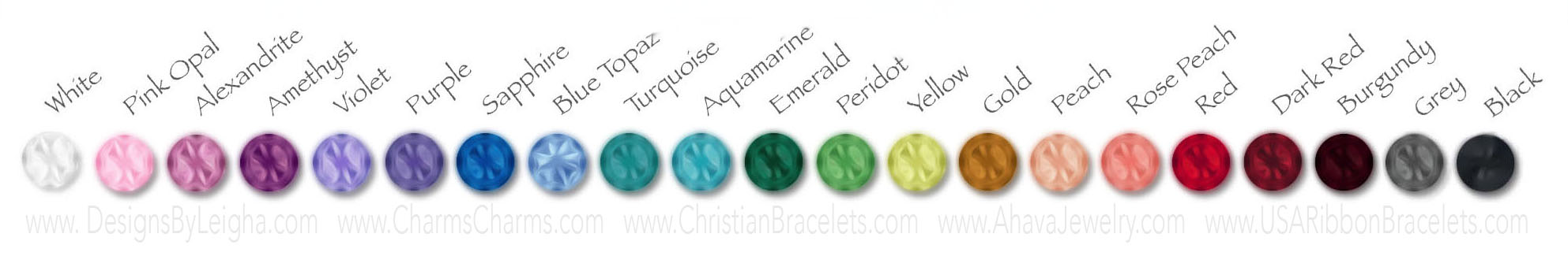 Birthstone Crystal Color Options